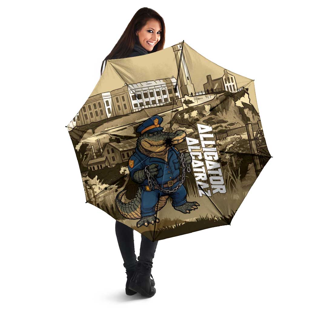 Alligator Alcatraz Umbrella Police Gator Rock Penitentiary - Wonder Print Shop