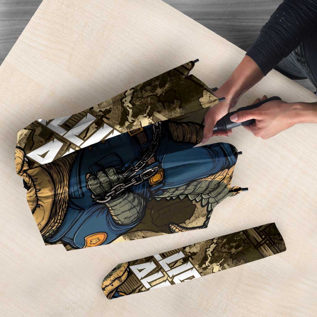 Alligator Alcatraz Umbrella Police Gator Rock Penitentiary - Wonder Print Shop