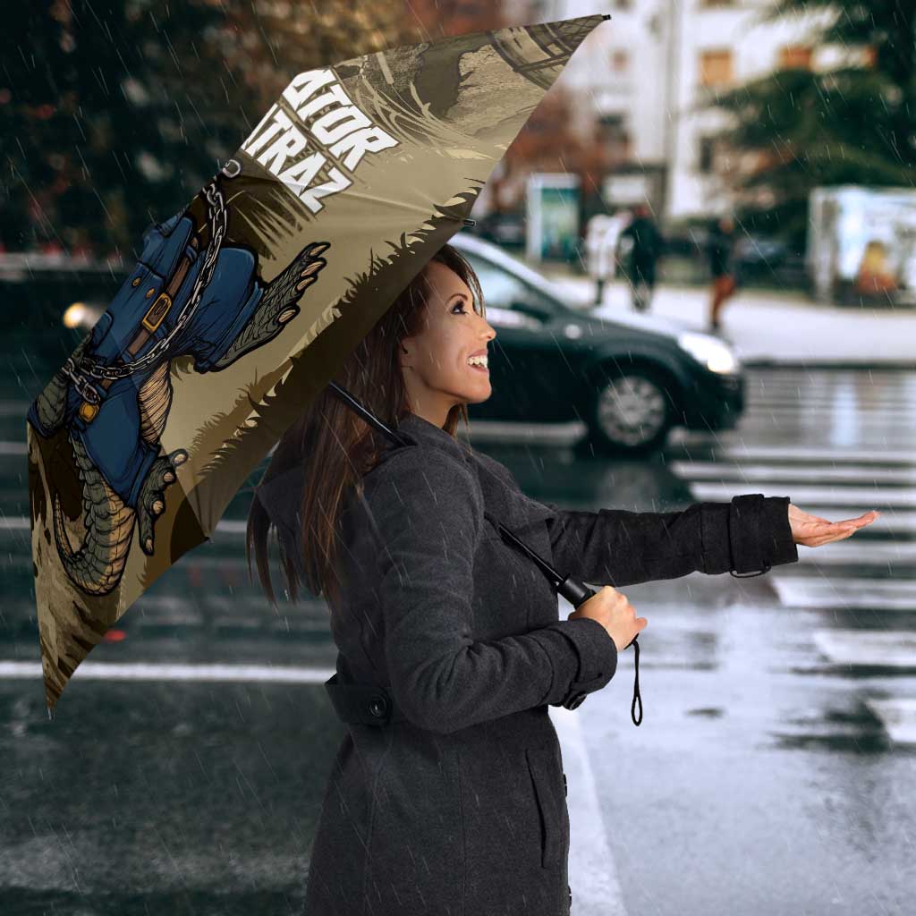 Alligator Alcatraz Umbrella Police Gator Rock Penitentiary - Wonder Print Shop