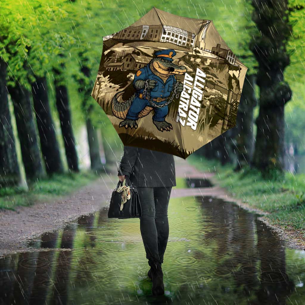Alligator Alcatraz Umbrella Police Gator Rock Penitentiary - Wonder Print Shop