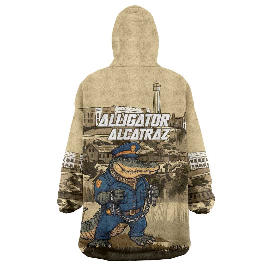 Alligator Alcatraz Wearable Blanket Hoodie Police Gator Rock Penitentiary - Wonder Print Shop