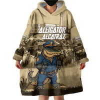 Alligator Alcatraz Wearable Blanket Hoodie Police Gator Rock Penitentiary - Wonder Print Shop