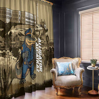 Alligator Alcatraz Window Curtain Police Gator Rock Penitentiary - Wonder Print Shop