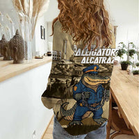 Alligator Alcatraz Women Casual Shirt Police Gator Rock Penitentiary - Wonder Print Shop