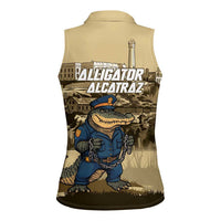 Alligator Alcatraz Women Sleeveless Polo Shirt Police Gator Rock Penitentiary - Wonder Print Shop