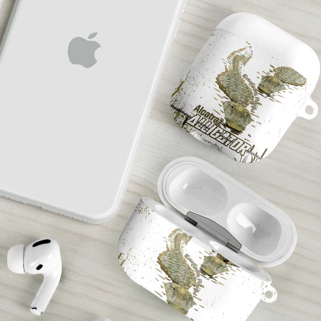 Everglades Florida Alligators AirPods Case Alcatraz Est 2025 - Wonder Print Shop