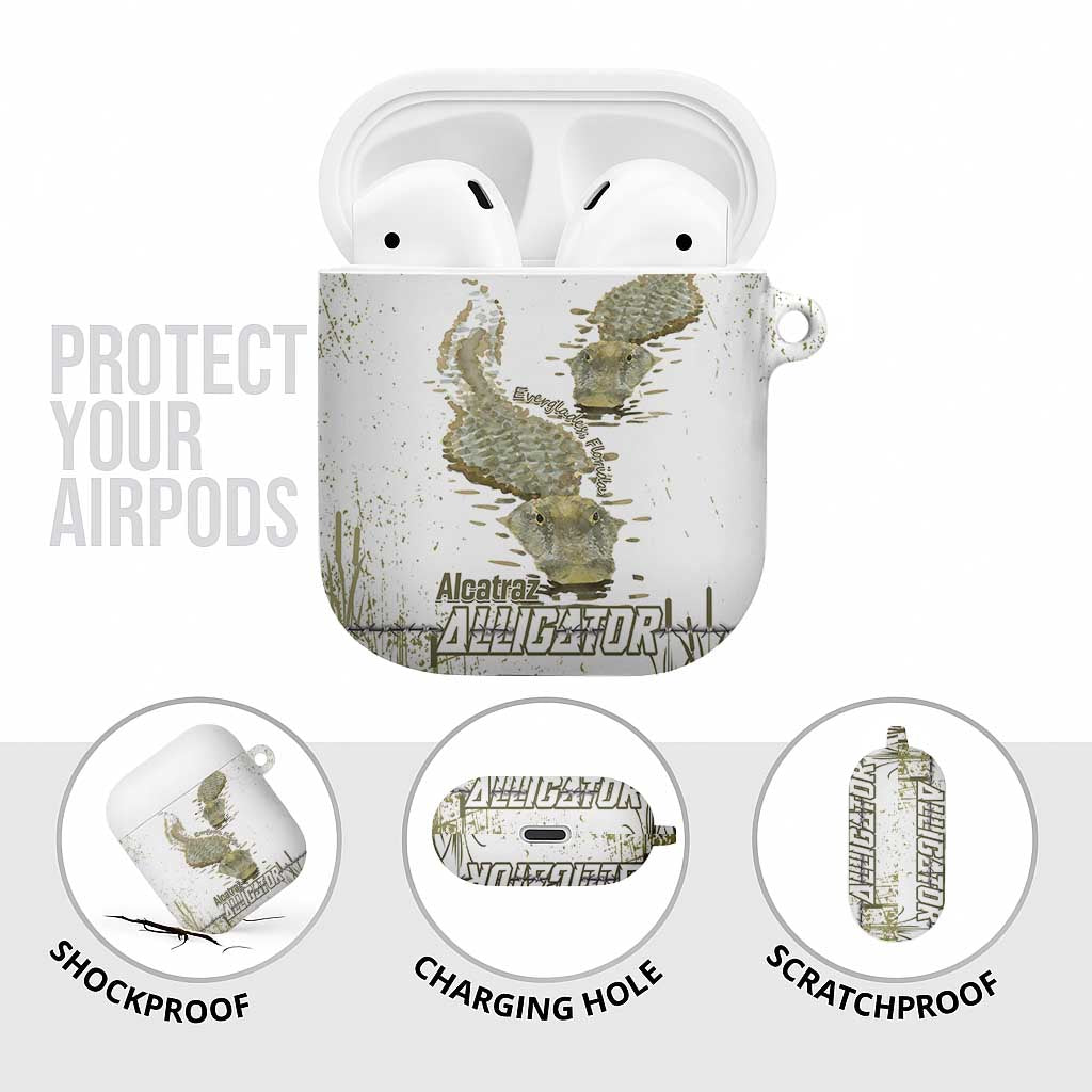 Everglades Florida Alligators AirPods Case Alcatraz Est 2025 - Wonder Print Shop