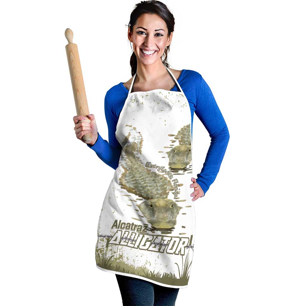 Everglades Florida Alligators Apron Alcatraz Est 2025 - Wonder Print Shop