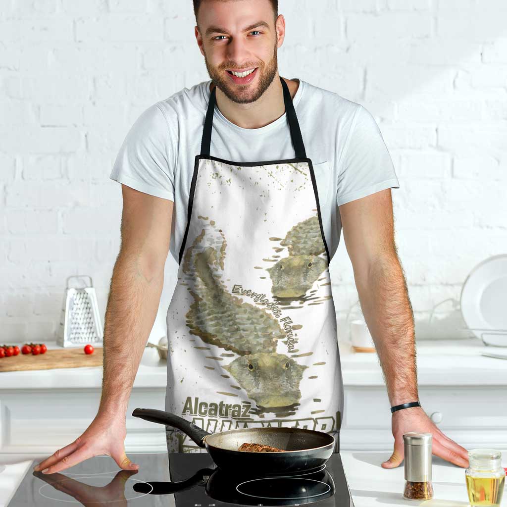 Everglades Florida Alligators Apron Alcatraz Est 2025 - Wonder Print Shop