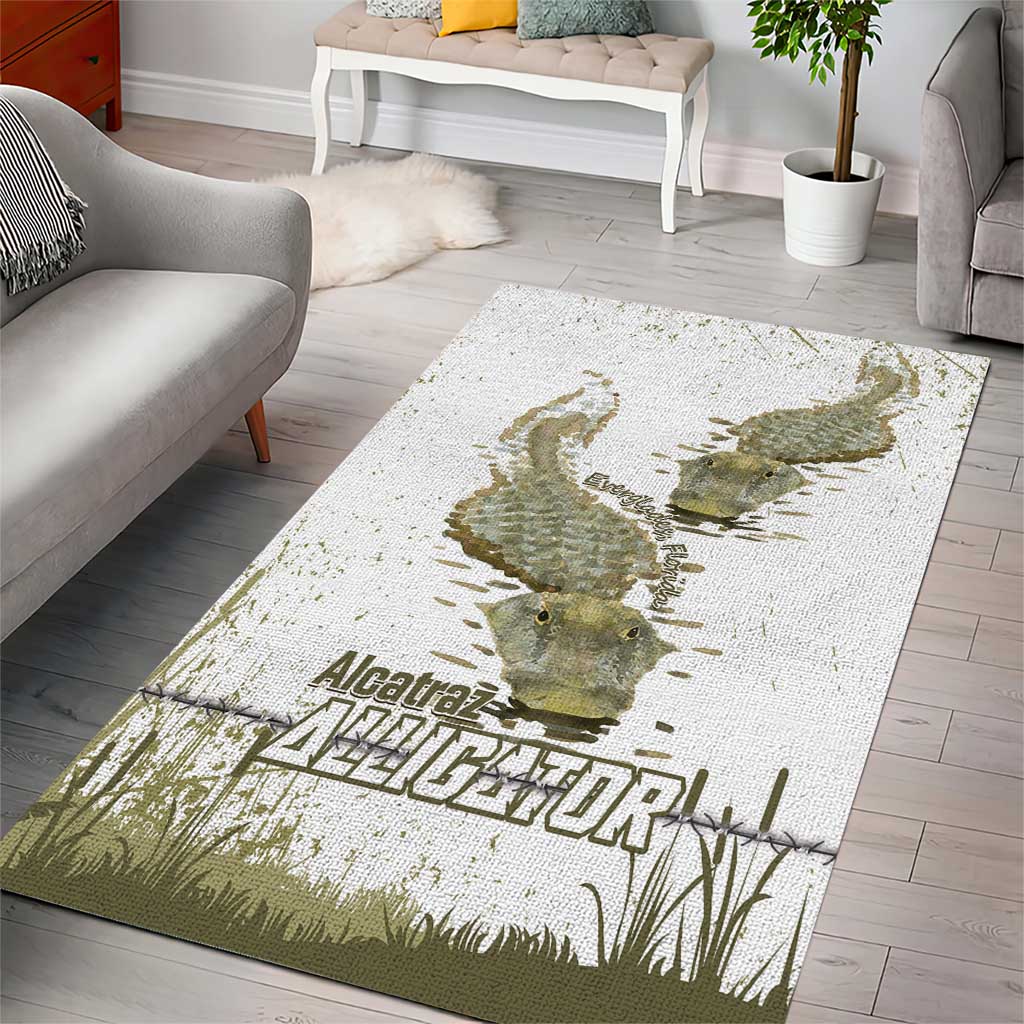 Everglades Florida Alligators Area Rug Alcatraz Est 2025 - Wonder Print Shop