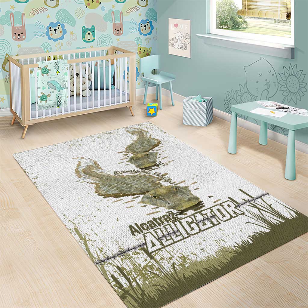 Everglades Florida Alligators Area Rug Alcatraz Est 2025 - Wonder Print Shop