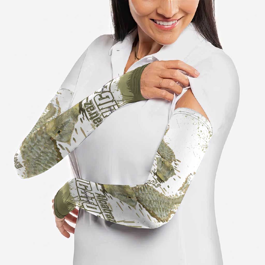 Everglades Florida Alligators Arm Sleeves Alcatraz Est 2025 - Wonder Print Shop