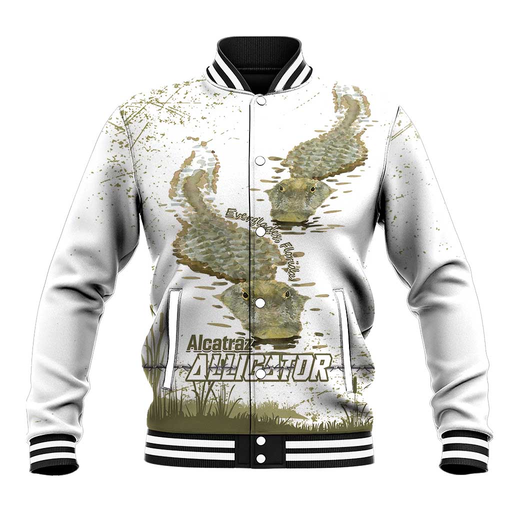 Everglades Florida Alligators Baseball Jacket Alcatraz Est 2025 - Wonder Print Shop