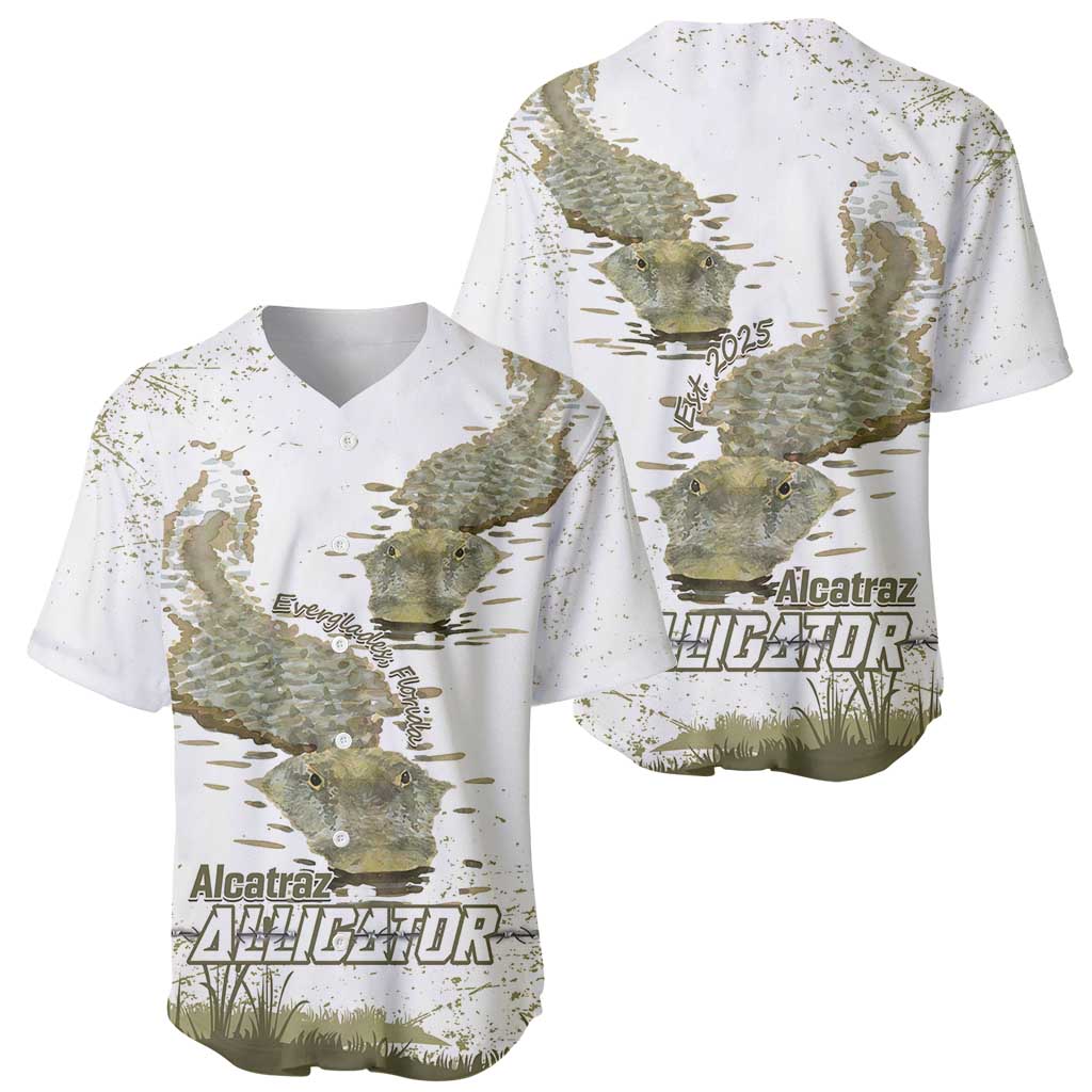 Everglades Florida Alligators Baseball Jersey Alcatraz Est 2025 - Wonder Print Shop