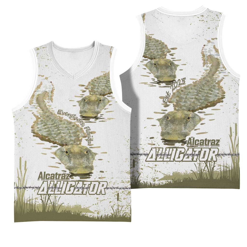 Everglades Florida Alligators Basketball Jersey Alcatraz Est 2025 - Wonder Print Shop