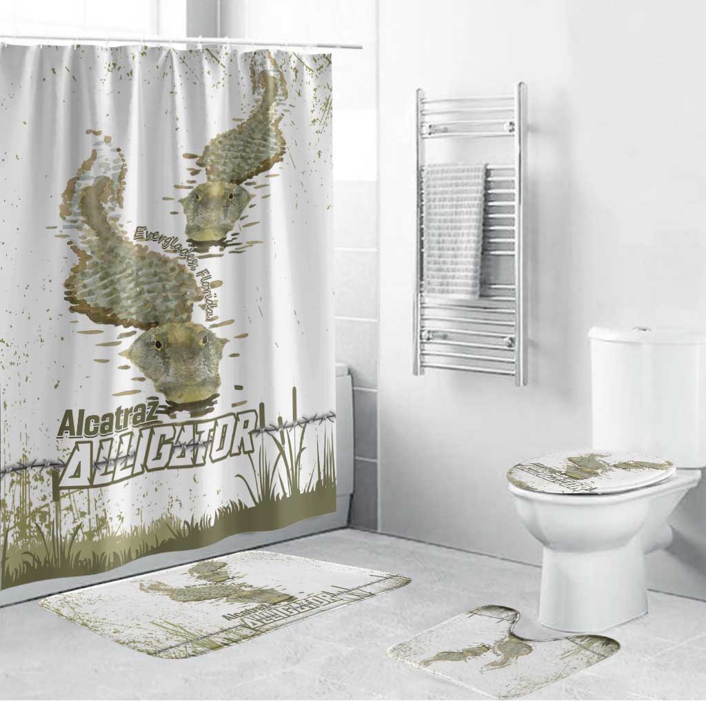 Everglades Florida Alligators Bathroom Set Alcatraz Est 2025 - Wonder Print Shop