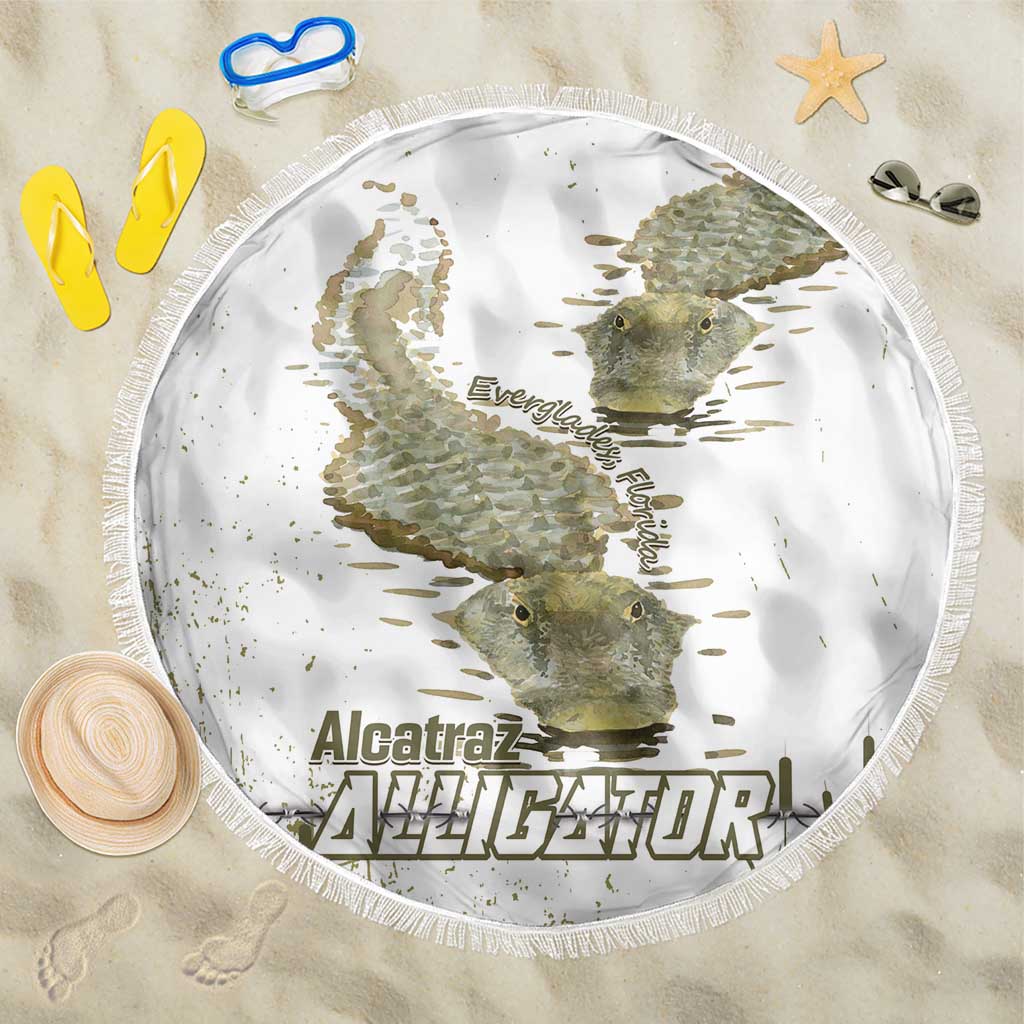 Everglades Florida Alligators Beach Blanket Alcatraz Est 2025 - Wonder Print Shop