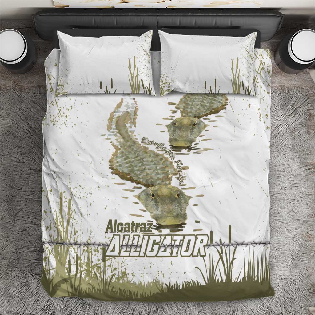 Everglades Florida Alligators Bedding Set Alcatraz Est 2025 - Wonder Print Shop