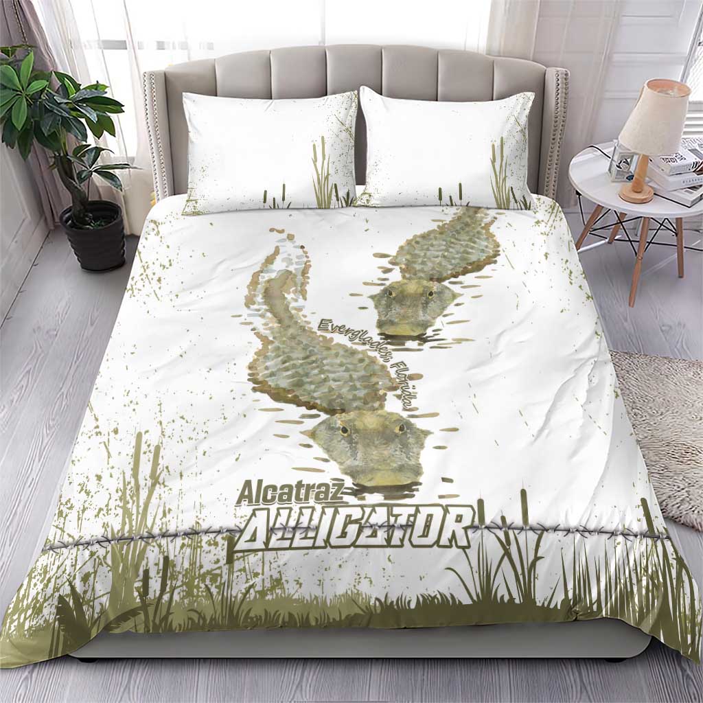 Everglades Florida Alligators Bedding Set Alcatraz Est 2025 - Wonder Print Shop