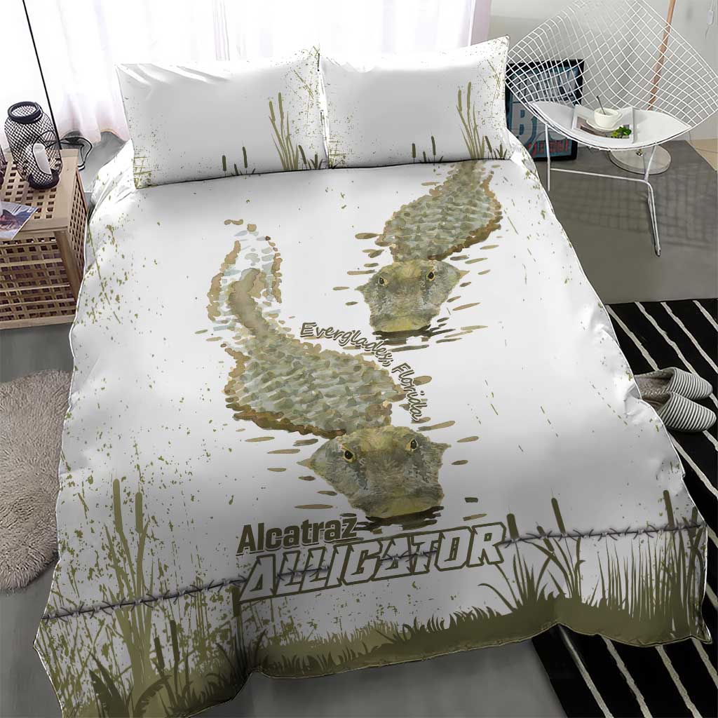 Everglades Florida Alligators Bedding Set Alcatraz Est 2025 - Wonder Print Shop