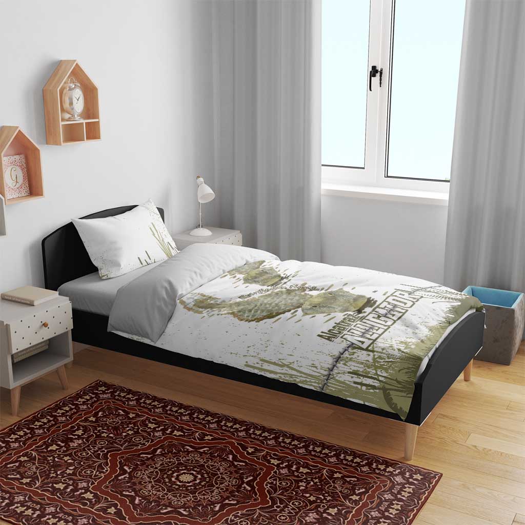 Everglades Florida Alligators Bedding Set Alcatraz Est 2025 - Wonder Print Shop