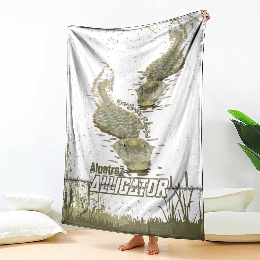 Everglades Florida Alligators Blanket Alcatraz Est 2025 - Wonder Print Shop
