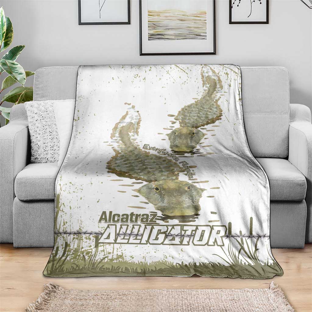 Everglades Florida Alligators Blanket Alcatraz Est 2025 - Wonder Print Shop