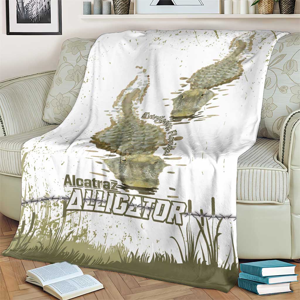 Everglades Florida Alligators Blanket Alcatraz Est 2025 - Wonder Print Shop