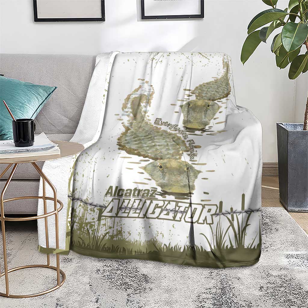 Everglades Florida Alligators Blanket Alcatraz Est 2025 - Wonder Print Shop