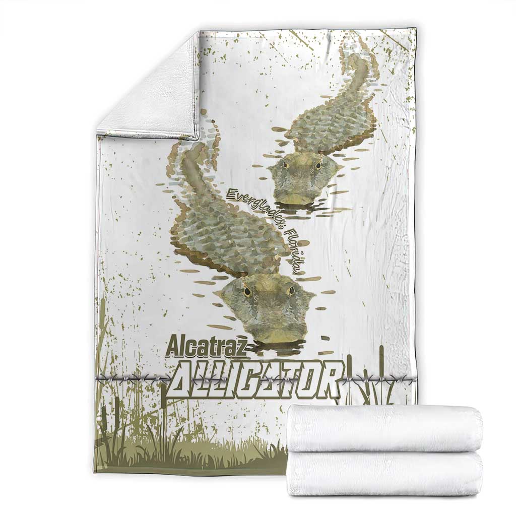 Everglades Florida Alligators Blanket Alcatraz Est 2025 - Wonder Print Shop