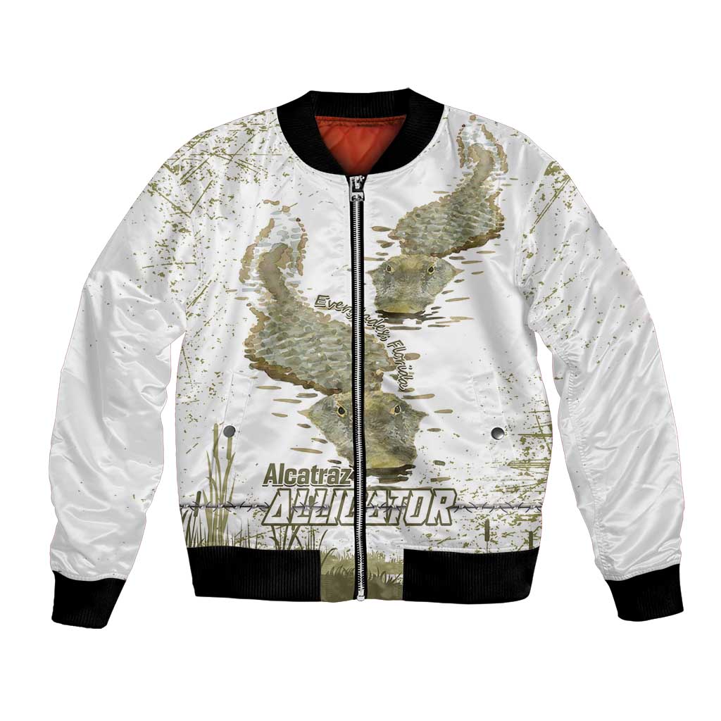 Everglades Florida Alligators Bomber Jacket Alcatraz Est 2025 - Wonder Print Shop