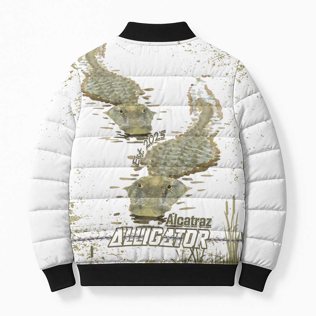 Everglades Florida Alligators Bomber Puffer Jacket Alcatraz Est 2025 - Wonder Print Shop