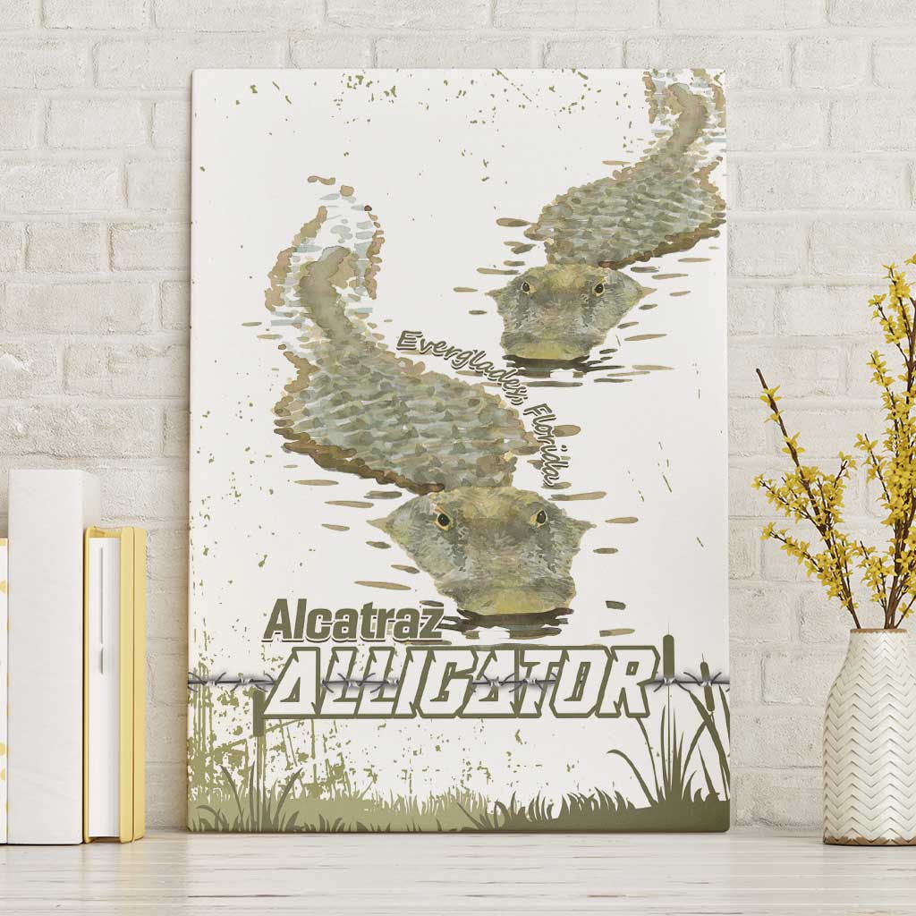 Everglades Florida Alligators Canvas Wall Art Alcatraz Est 2025 - Wonder Print Shop