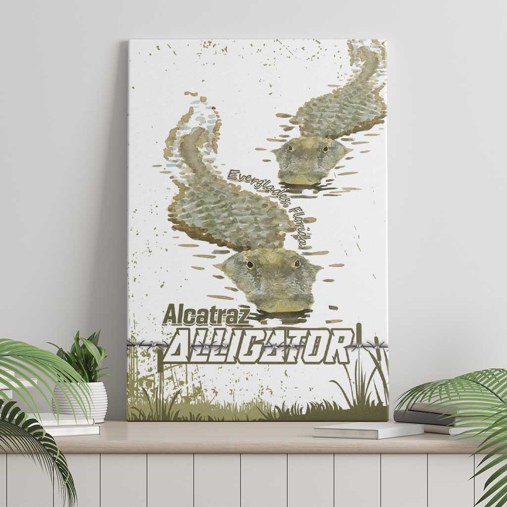 Everglades Florida Alligators Canvas Wall Art Alcatraz Est 2025 - Wonder Print Shop