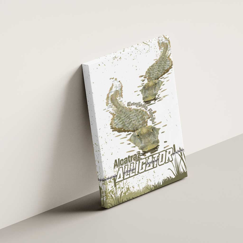 Everglades Florida Alligators Canvas Wall Art Alcatraz Est 2025 - Wonder Print Shop