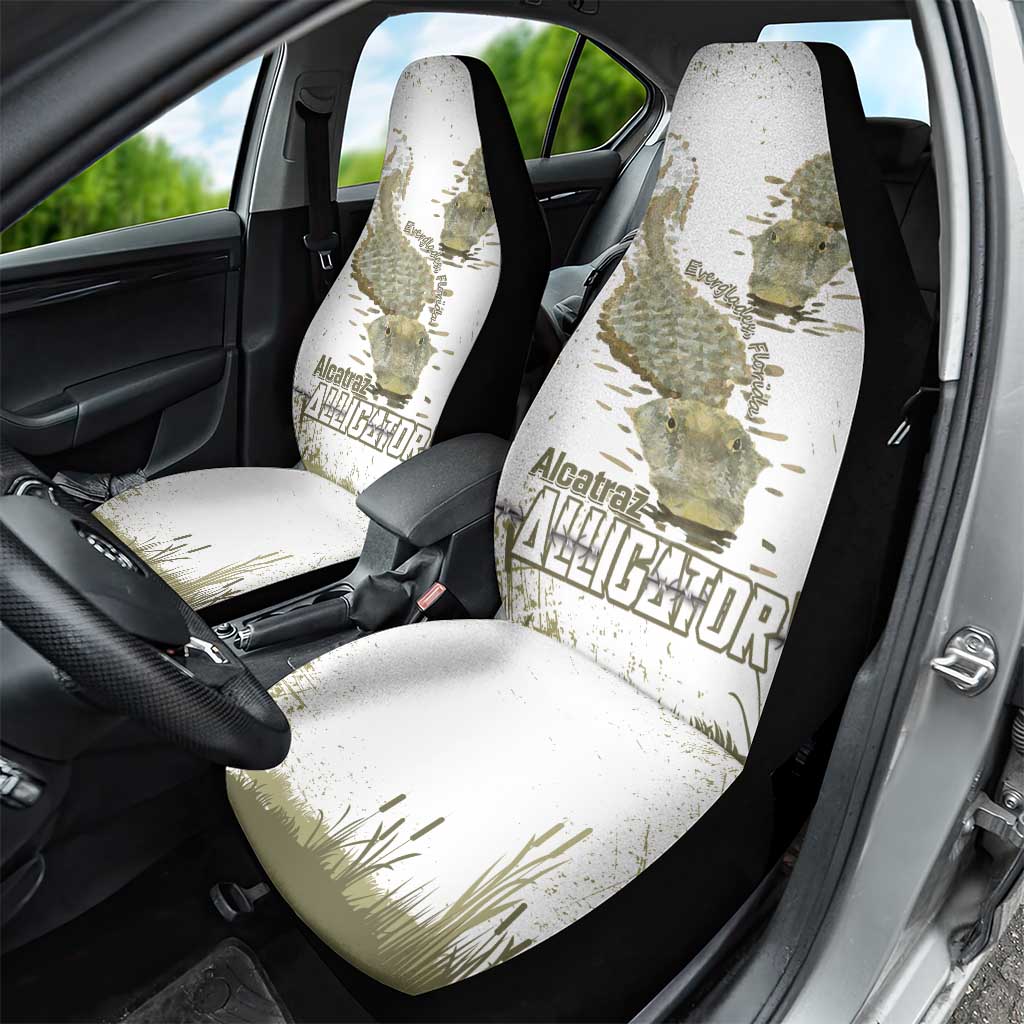 Everglades Florida Alligators Car Seat Cover Alcatraz Est 2025 - Wonder Print Shop