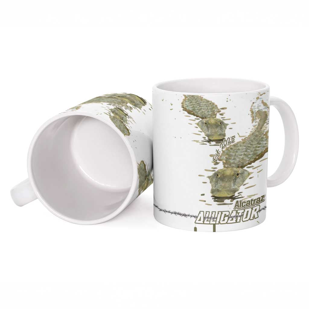 Everglades Florida Alligators Ceramic Mug Alcatraz Est 2025 - Wonder Print Shop
