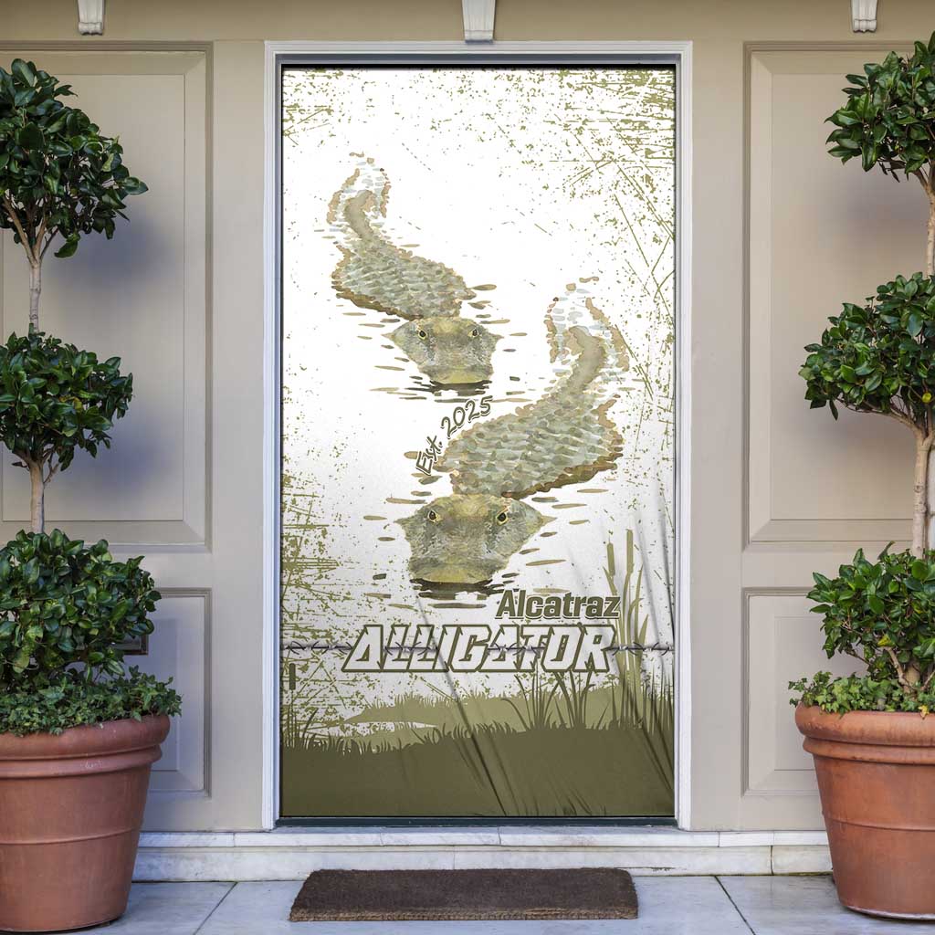 Everglades Florida Alligators Door Cover Alcatraz Est 2025 - Wonder Print Shop