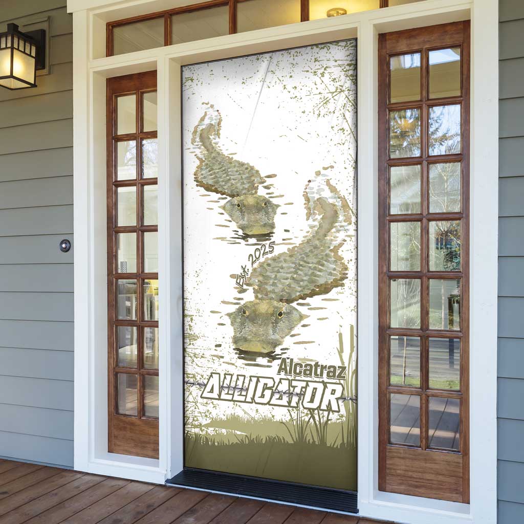 Everglades Florida Alligators Door Cover Alcatraz Est 2025 - Wonder Print Shop