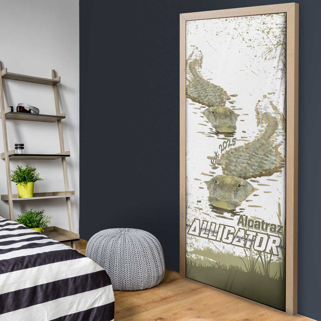 Everglades Florida Alligators Door Cover Alcatraz Est 2025 - Wonder Print Shop