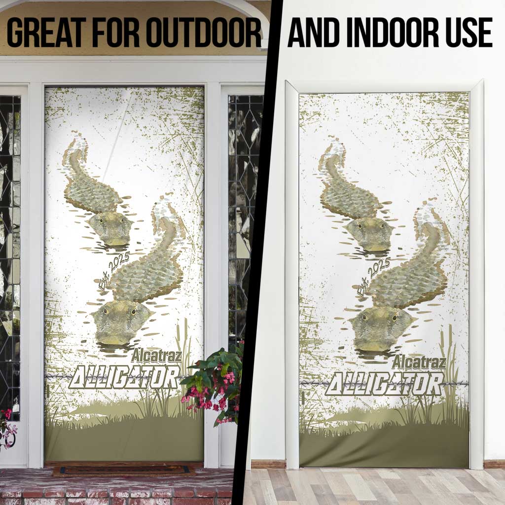 Everglades Florida Alligators Door Cover Alcatraz Est 2025 - Wonder Print Shop