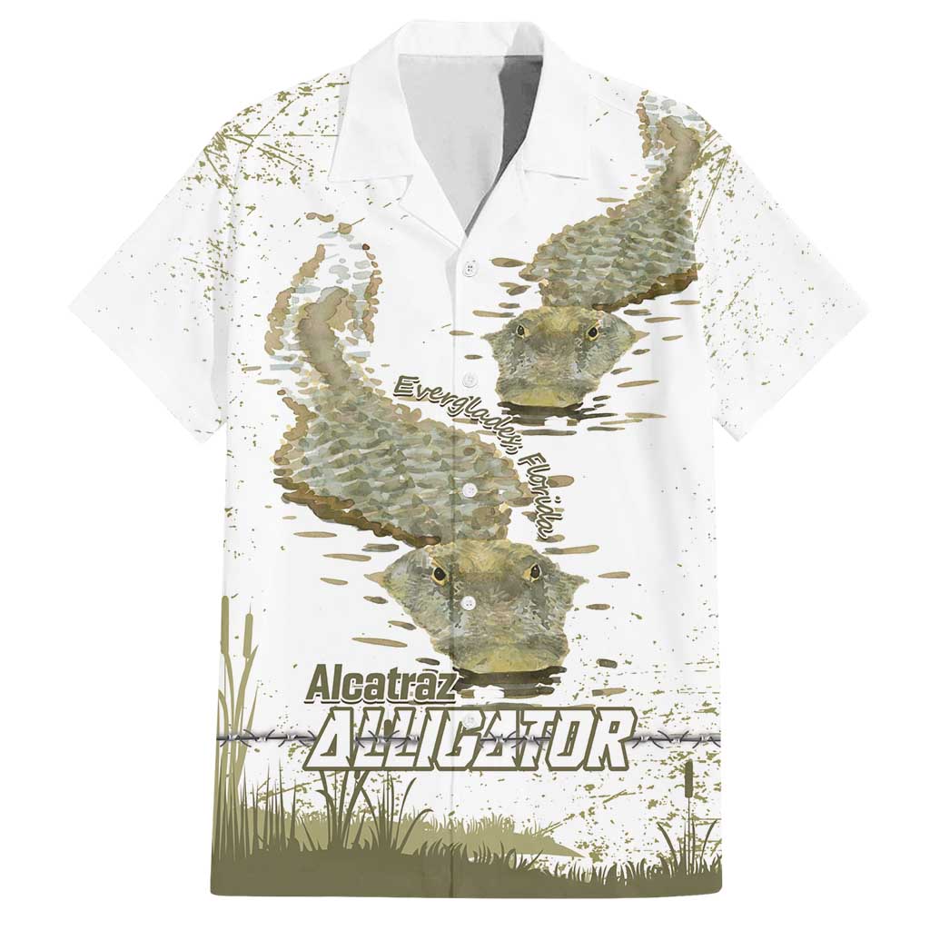 Everglades Florida Alligators Family Matching Long Sleeve Bodycon Dress and Hawaiian Shirt Alcatraz Est 2025 - Wonder Print Shop