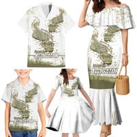 Everglades Florida Alligators Family Matching Mermaid Dress and Hawaiian Shirt Alcatraz Est 2025 - Wonder Print Shop