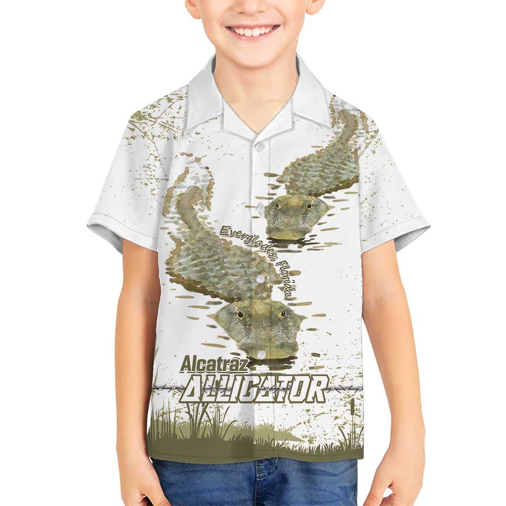 Everglades Florida Alligators Family Matching Puletasi and Hawaiian Shirt Alcatraz Est 2025 - Wonder Print Shop