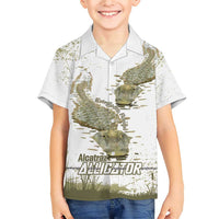 Everglades Florida Alligators Family Matching Short Sleeve Bodycon Dress and Hawaiian Shirt Alcatraz Est 2025 - Wonder Print Shop