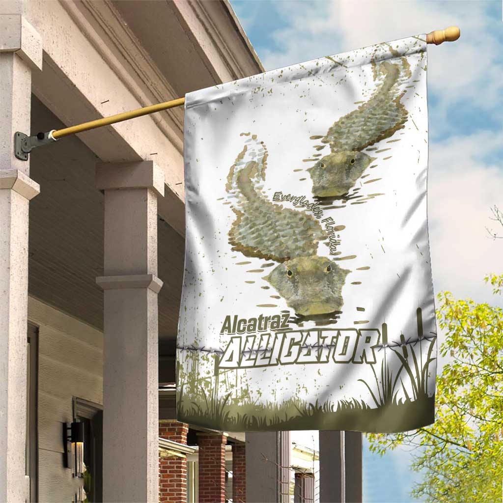 Everglades Florida Alligators Garden Flag Alcatraz Est 2025 - Wonder Print Shop
