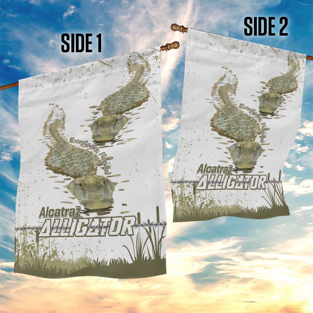 Everglades Florida Alligators Garden Flag Alcatraz Est 2025 - Wonder Print Shop