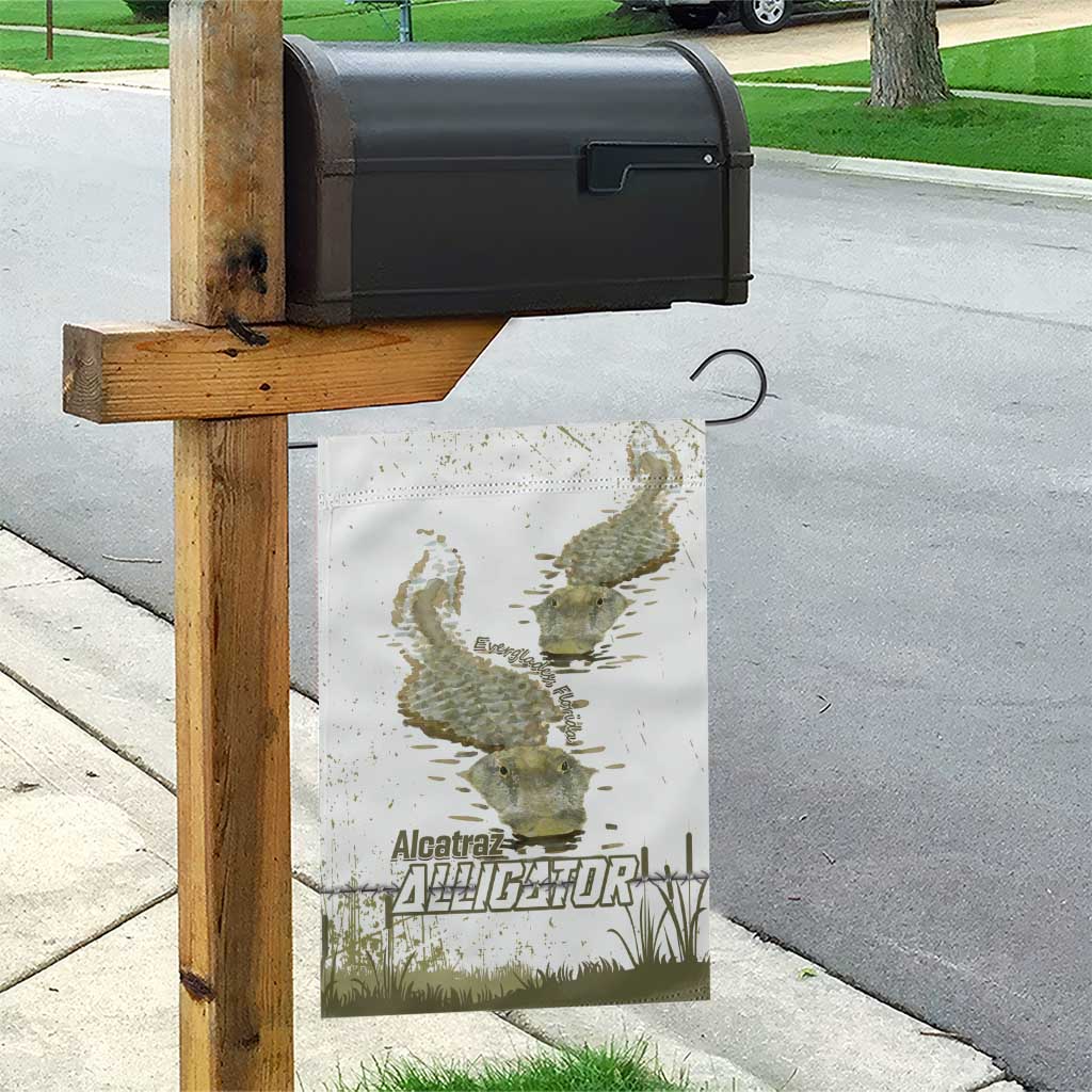 Everglades Florida Alligators Garden Flag Alcatraz Est 2025 - Wonder Print Shop