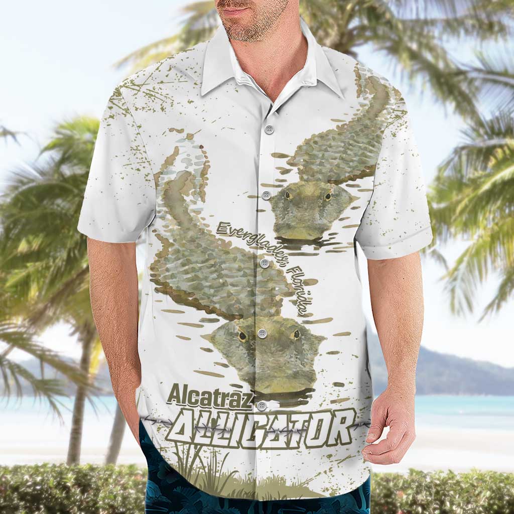 Everglades Florida Alligators Hawaiian Shirt Alcatraz Est 2025 - Wonder Print Shop