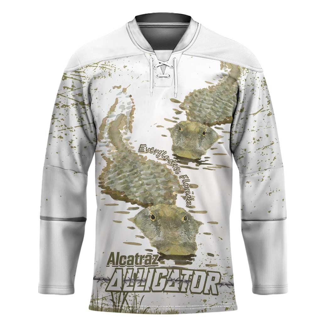 Everglades Florida Alligators Hockey Jersey Alcatraz Est 2025 - Wonder Print Shop